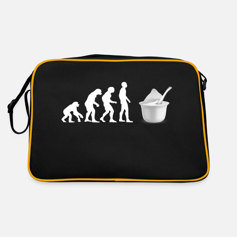 Joghurt Evolution - Retro Tasche - Schwarz/Gold