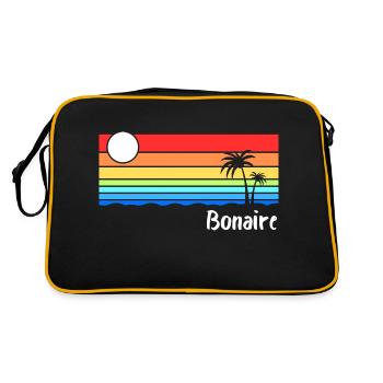 Vacances à Bonaire Antilles Caribbean Island - Sac Retro - noir/or - Dos