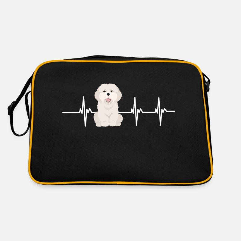 Coton de tulear heartbeat Retro Bag
