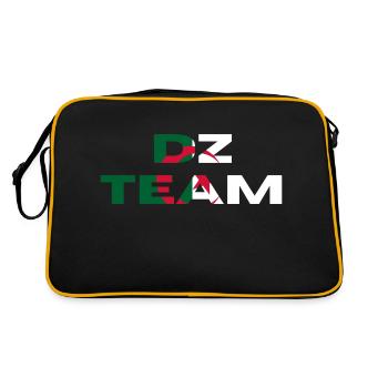 Dz team - idée cadeau Algérie - Sac Retro - noir/or - Dos