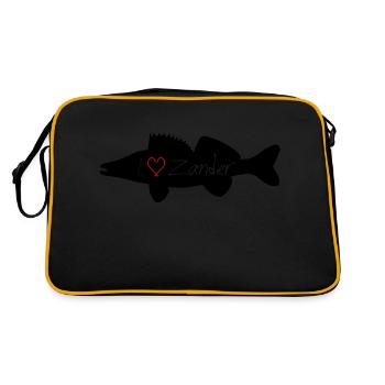 I Love Zander noir transparent - Sac Retro - noir/or - Dos