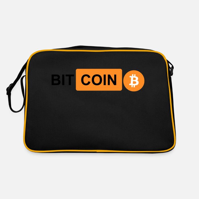 Krypto Bitcoin BTC prn 2 Retro Tasche