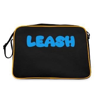 Leash Name Blue - Retro Bag - black/gold - Back