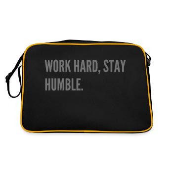Work hard, stay humble. - Retro Bag - black/gold - Back