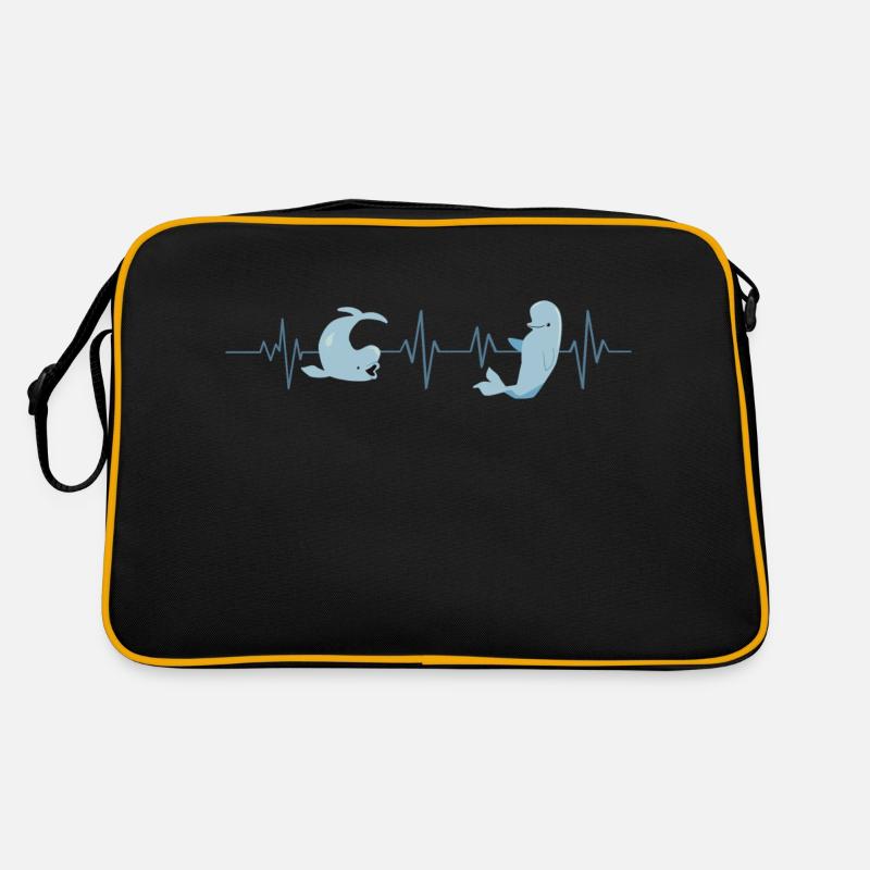 Beluga Heartbeat - Geschenkidee Retro Tasche