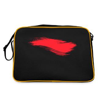 Ligne de coup de pinceau rouge - Sac Retro - noir/or - Dos