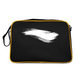 Ligne de coup de pinceau Blanc - Sac Retro - noir/or - Dos