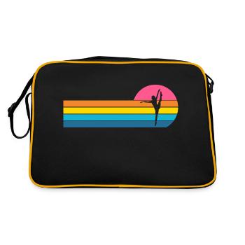 Ballerina Ballet - Retro Tasche - Schwarz/Gold - Hinten