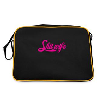 Shit wife - Retro Bag - black/gold - Back