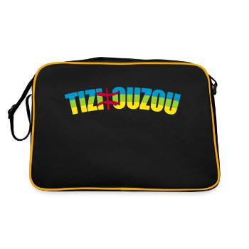Tizi Ouzou, ville et wilaya d'Algérie, drapeau - Retro Bag - black/gold - Back