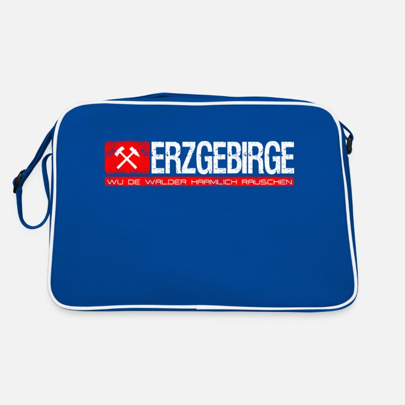 Erzgebirge Wu de walder haamlich rauschen Retro Tasche