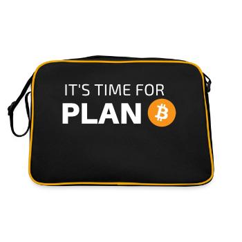 IT'S TIME FOR PLAN B - Retro Bag - black/gold - Back