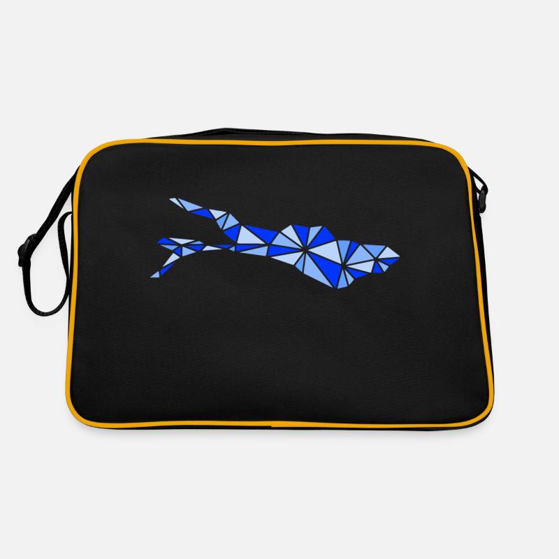 Bodensee | Polygonal | Blau Retro Tasche