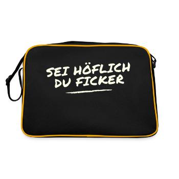 Sois poli Tu baises - Sac Retro - noir/or - Dos
