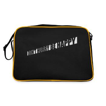 Don't hurry be happy - Retro Bag - black/gold - Back