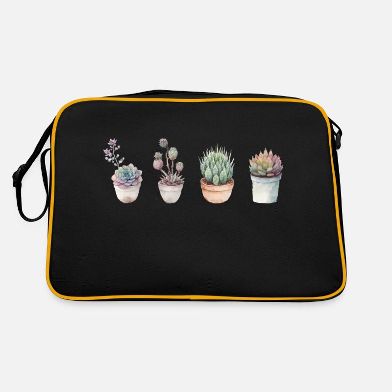Succulentes pour les amoureux des plantes Sac Retro