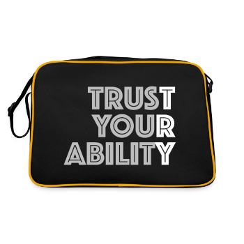 Trust Your Ability | To try - Retro Bag - black/gold - Back