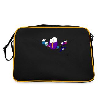 Oiseaux sur une corde - Sac Retro - noir/or - Dos