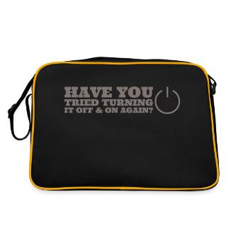 Avez-vous essayé de l’éteindre et de le rallumer - Sac Retro - noir/or - Dos