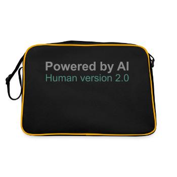 Powered by AI: Human version 2.0 - Retro Bag - black/gold - Back