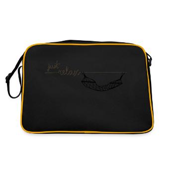 Just Relax Hängematte - Retro Tasche - Schwarz/Gold - Hinten