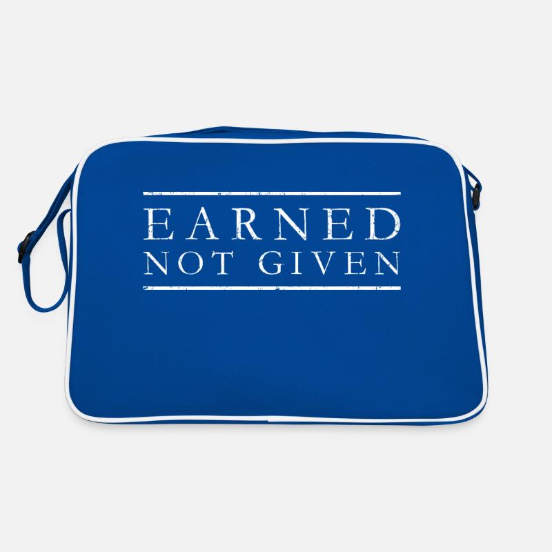 Earned Not Given Positive Mindset Motivation Retro Bag