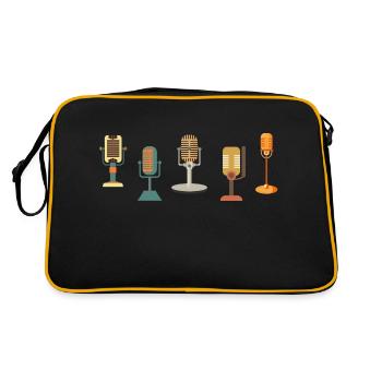microphone rétro vintage - Sac Retro - noir/or - Dos