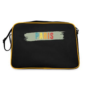 Paris - Retro Tasche - Schwarz/Gold - Hinten