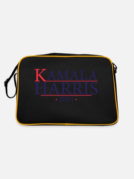 Kamala 2024 - Kamala Harris 2024 For President - Retro Bag - black/gold - Back
