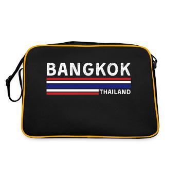 T-shirt drapeau de la Thaïlande Bangkok - Sac Retro - noir/or - Dos