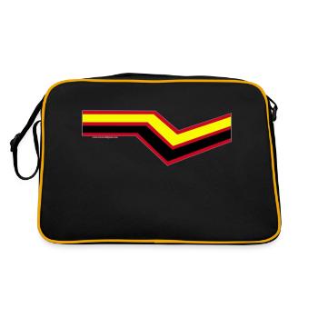 Latex Rubber Fetish - Retro Bag - black/gold - Back