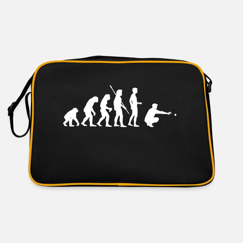 Boule Petanque: Evolution Boulespieler - Geschenk Retro Tasche