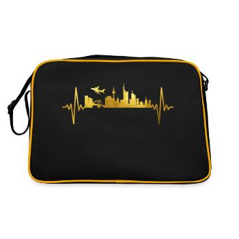 Frankfurt Skyline Battement de cœur - Sac Retro - noir/or - Dos