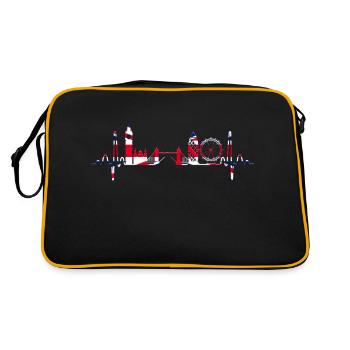Londres Skyline Battement de cœur - Sac Retro - noir/or - Dos