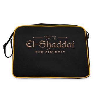 El Shaddai - Dieu Tout-Puissant - Vêtements chrétiens - Sac Retro - noir/or - Dos