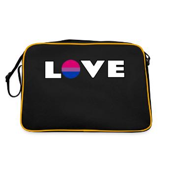 Bisexuel Amour Bi Drapeau Queer Pride - Sac Retro - noir/or - Dos