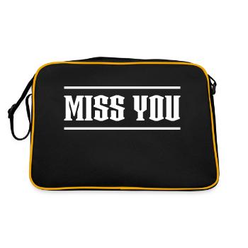 Miss You black tshirt - Retro Bag - black/gold - Back