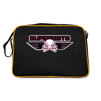 SUPER MOTO Pirates pink - Retro Bag - black/gold - Back