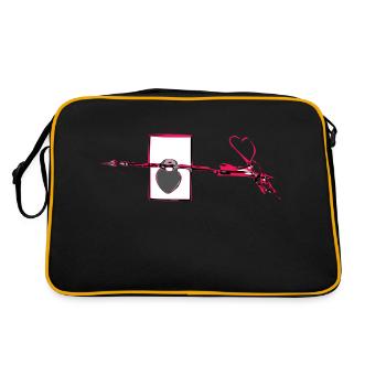 My heart and your arrow - Retro Bag - black/gold - Back