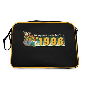 Lucky Ones Were Born in 1986 tee St. Patrick's - Retro Bag - black/gold - Back