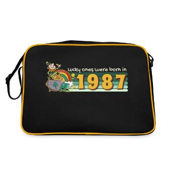 Lucky Ones Were Born in 1987 tee St. Patrick's - Retro Bag - black/gold - Back