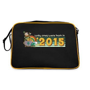 Lucky Ones Were Born in 2015 tee St. Patrick's - Retro Bag - black/gold - Back