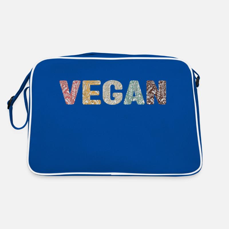 Vegan - botanical pattern - old school Retro Bag