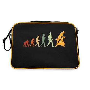 Die Evolution des Bodybuildings Gym Fitness - Retro Tasche - Schwarz/Gold - Hinten