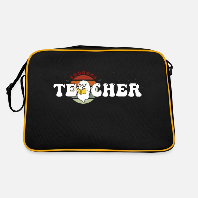 Trick or Teach Retro Floral Ghost Teacher Groovy Sac Retro