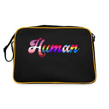 Menschenrechte LGBTQ Gleichstellung Geschlecht - Retro Tasche - Schwarz/Gold - Hinten