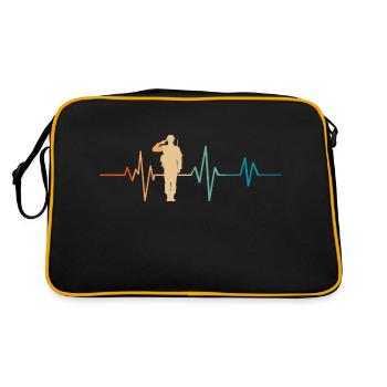 Battement de coeur rétro militaire - Sac Retro - noir/or - Dos