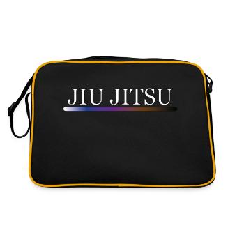 Jiu-Jitsu Sign/ Belt Colours - Retro Tasche - Schwarz/Gold - Hinten