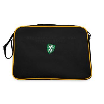 Steirablut ist kein Himbeersaft Wappen Steiermark - Retro Tasche - Schwarz/Gold - Hinten