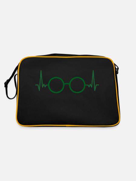 ECG Lunettes Opticiens cadeau ophtalmique - Sac Retro - noir/or - Dos